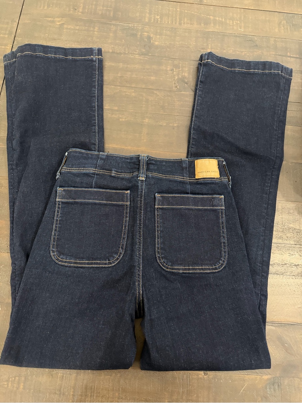 American Eagle Outfitters Dark Blue Kick Boot Jeans